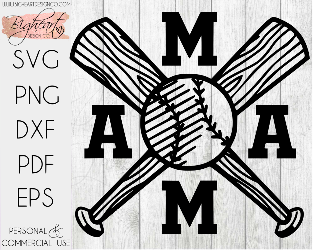 Download Softball Mom SVG | Baseball Mom SVG | Mama SVG - Bigheart ...