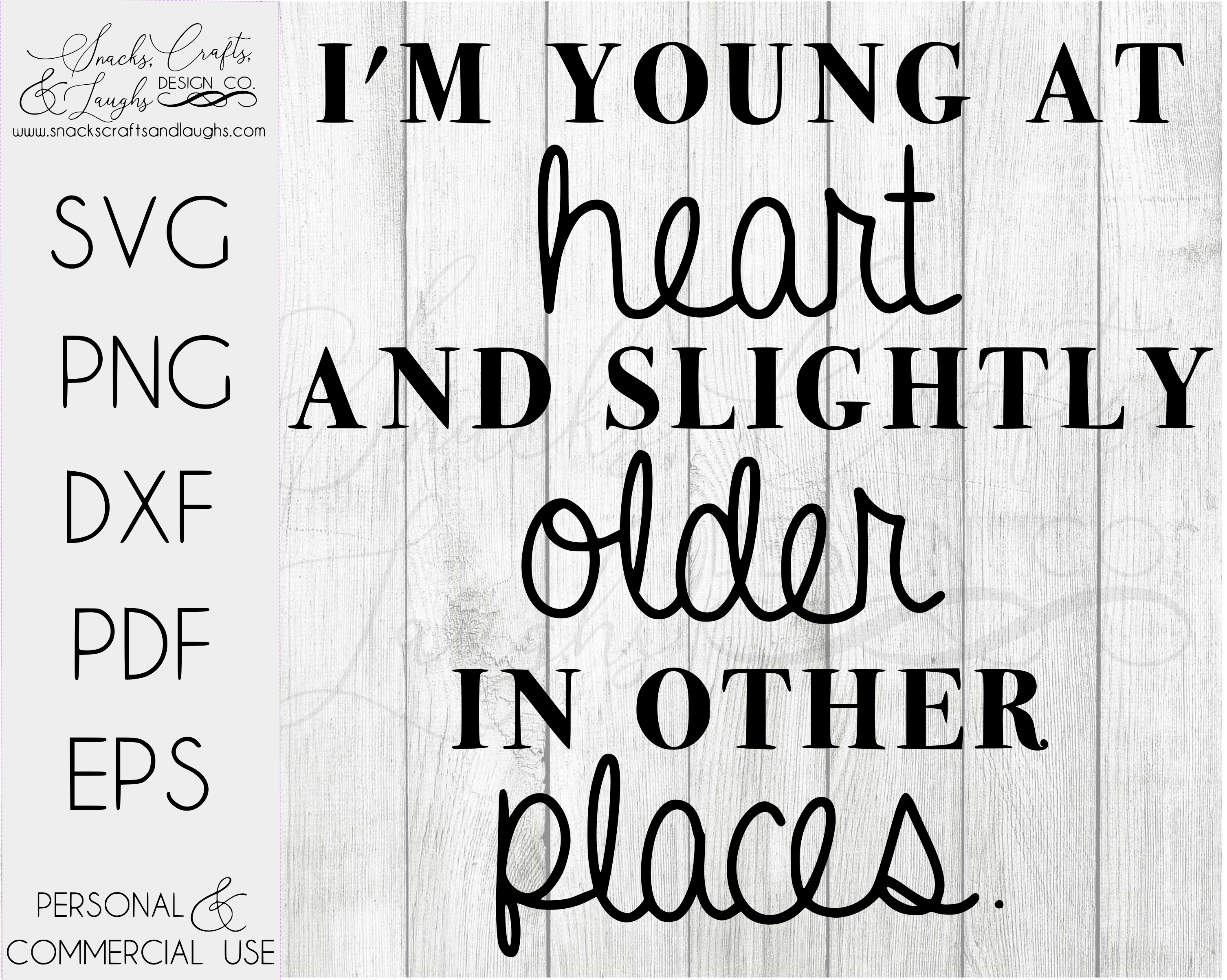 Download I M Young At Heart And Slightly Older In Other Places Svg Getting Older Svg Birthday Svg Bigheart Design Co