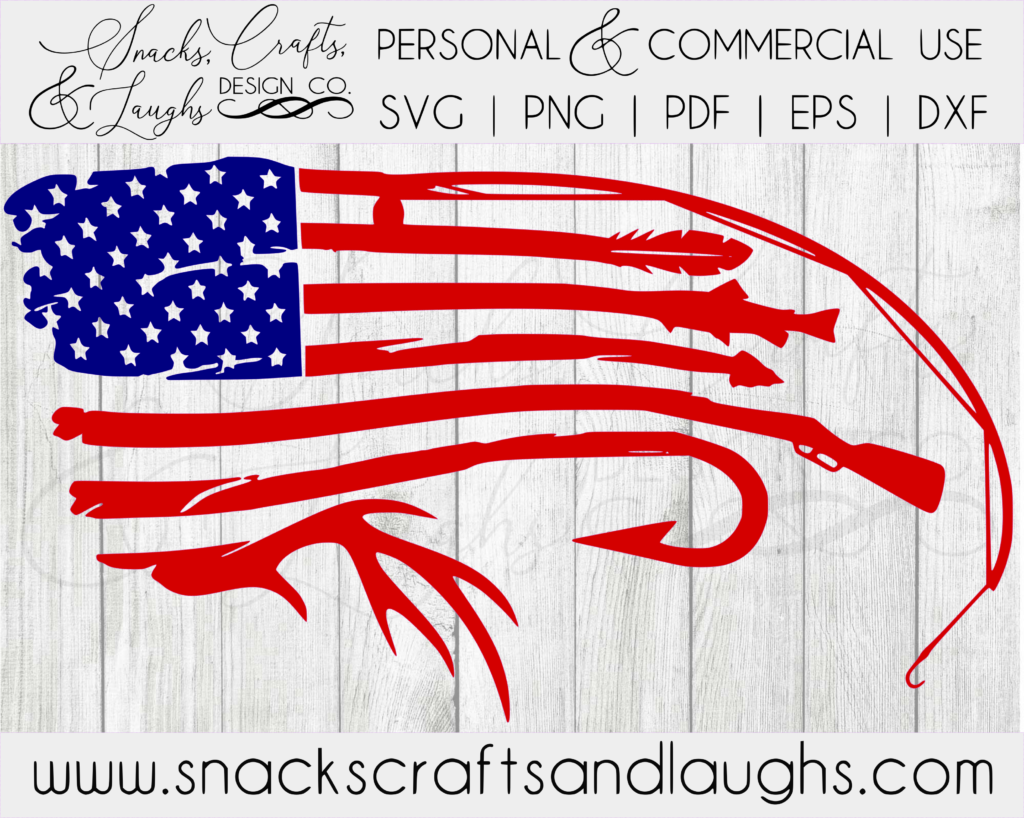 Download Hunting Fishing American Flag SVG | Hunting SVG | Fishing SVG | Man Life Svg - Bigheart Design Co.