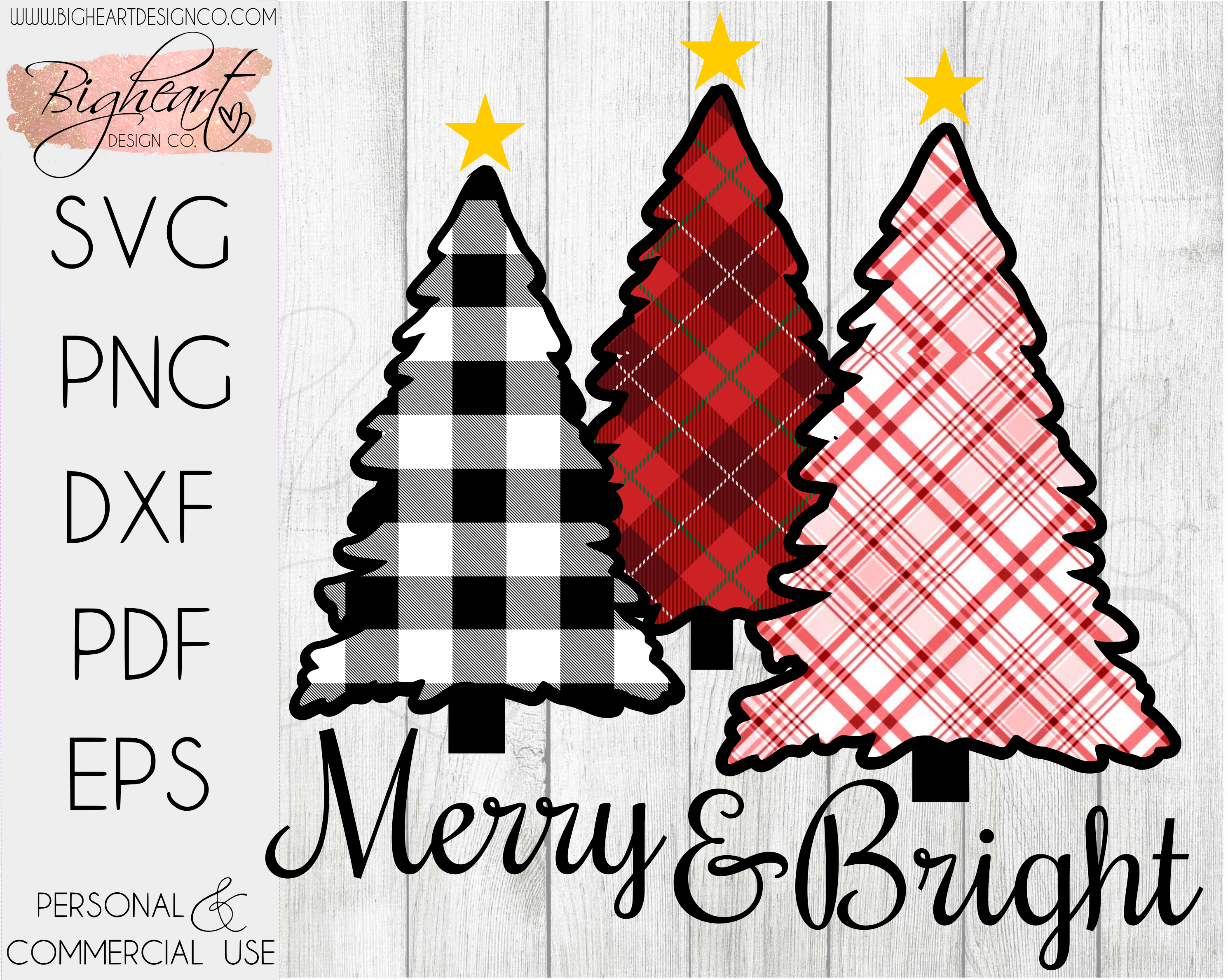 Download Merry & Bright Christmas Trees SVG | Sublimation Christmas ...