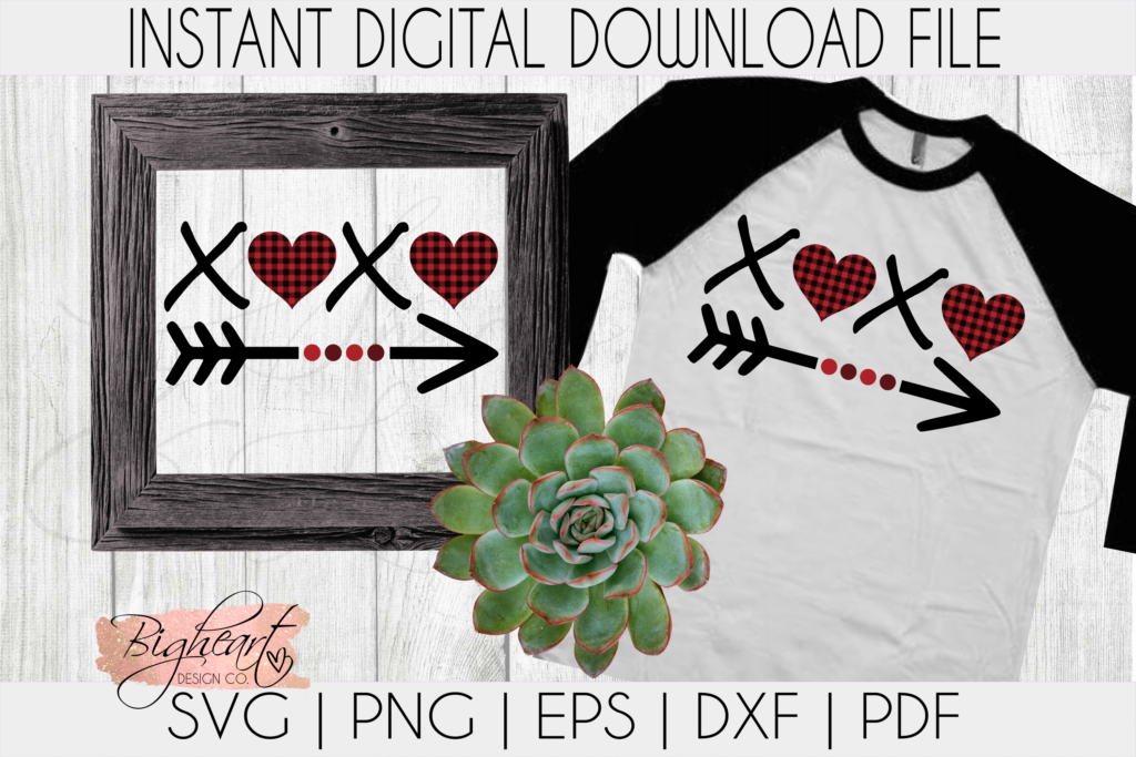 Download XOXO Hearts and Arrows SVG | Valentine's Day SVG | Layered ...